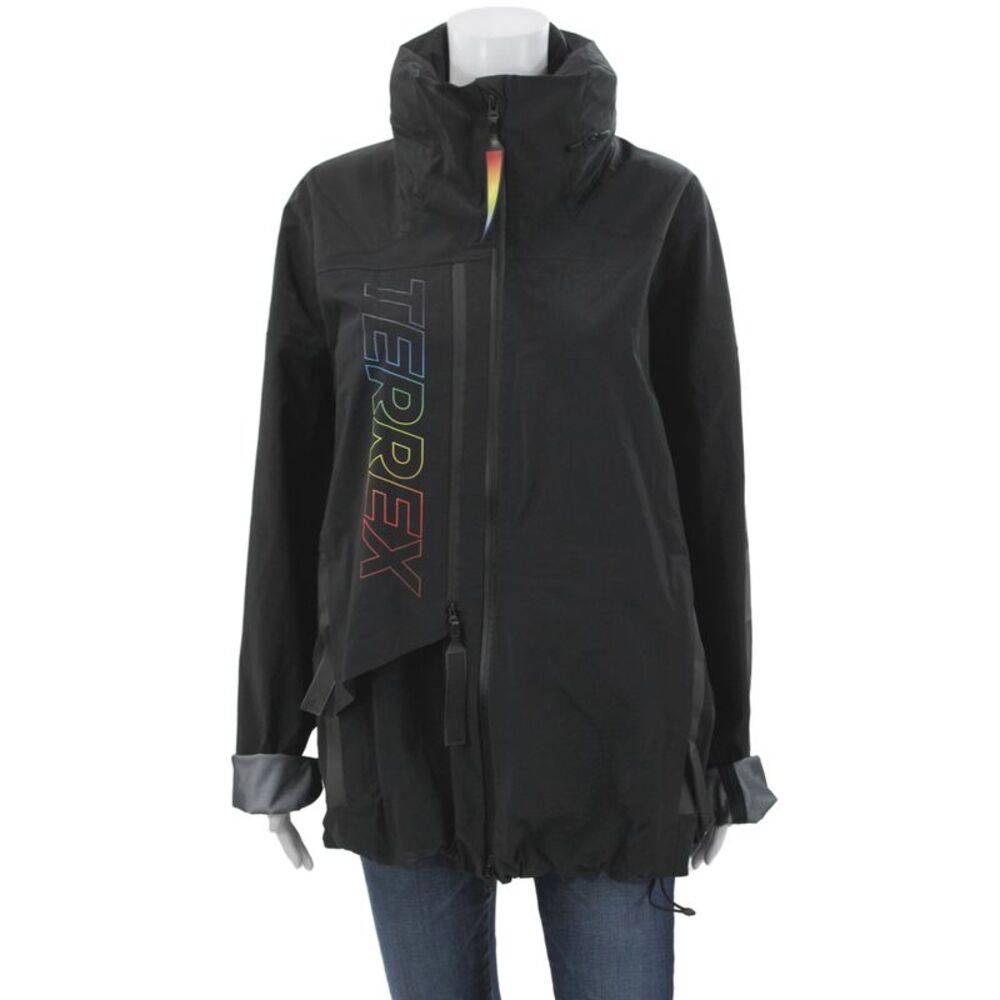 Adidas X Kith Unisex Windbreaker Black Nylon Polyester High Neck Size L